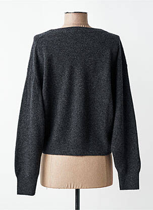 Pull col v manches longues gris AMERICAN VINTAGE femme