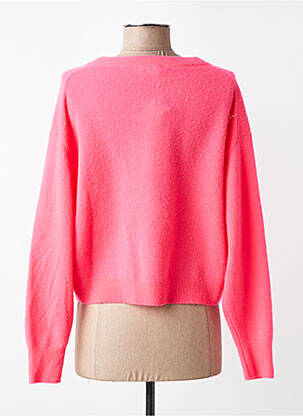 Pull col v manches longues rose AMERICAN VINTAGE femme