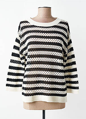 Pull stretch manches longues noir STREET ONE femme
