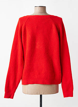 Pull col v manches longues rouge ICHI femme