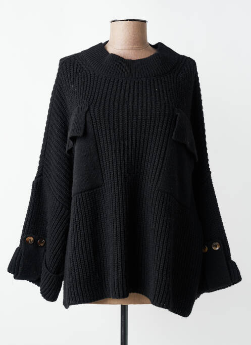 Pull stretch manches longues noir O'MER femme