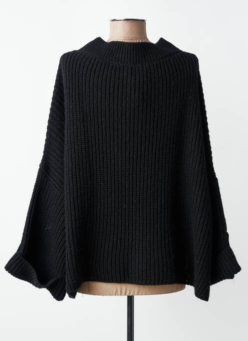 Pull stretch manches longues noir O'MER femme
