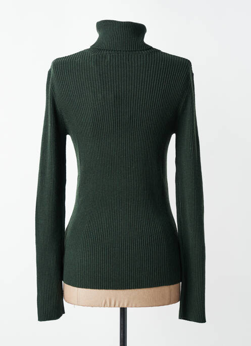 Pull col roulé tissage côtelé manches longues vert MKT STUDIO femme