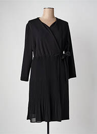 Robe mi-longue manches longues manches longues noir SIGNE NATURE femme