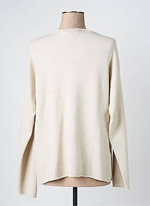 Pull coupe droite manches longues beige SIGNE NATURE femme