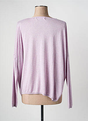 Pull col v manches longues violet ORFEO femme
