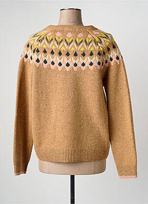 Pull coupe droite manches longues marron WHITE STUFF femme