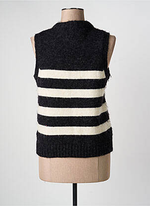 Pull coupe cintrée sans manche noir WHITE STUFF femme