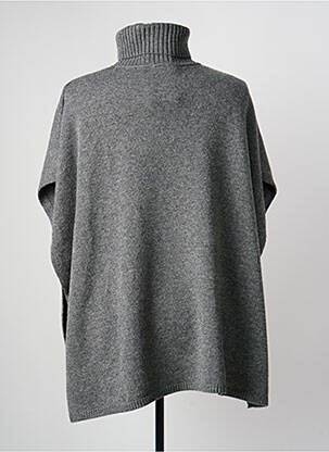 Poncho col roulé gris GRACE & MILA femme