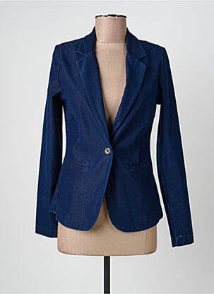 Blazer coupe cintrée bleu ICHI femme
