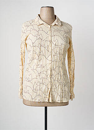 Chemisier coupe cintrée manches longues beige NICE THINGS femme