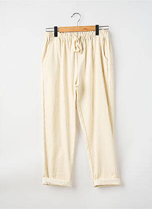 Pantalon droit stretch taille normale beige NAIS femme