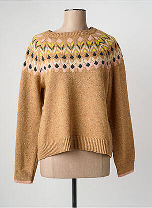 Pull col rond manches longues marron WHITE STUFF femme