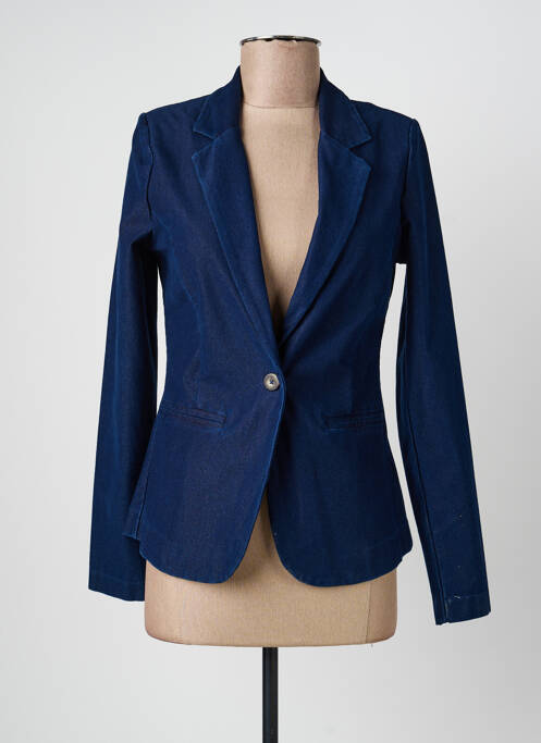 Blazer coupe cintrée bleu ICHI femme