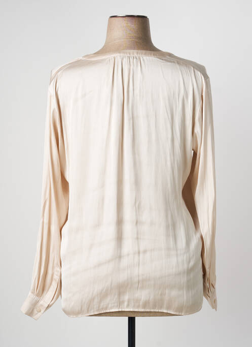 Blouse poignets boutonnés avec fente manches longues beige BETTY BARCLAY femme
