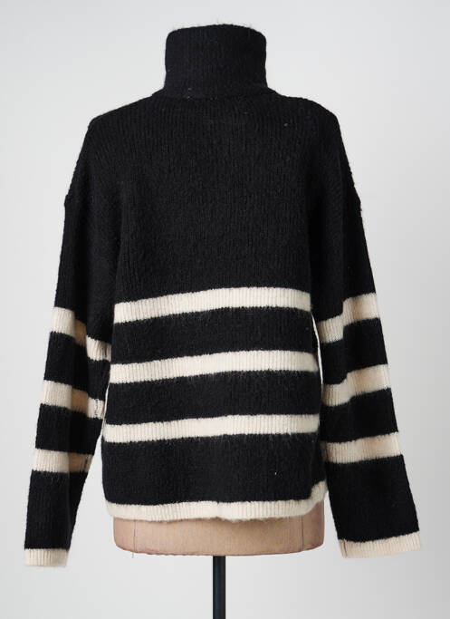 Pull col roulé maille tricot manches longues noir SELECTED femme