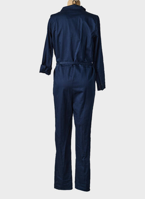 Combi-pantalon fermeture boutonnée sur le devant manches longues bleu ICHI femme