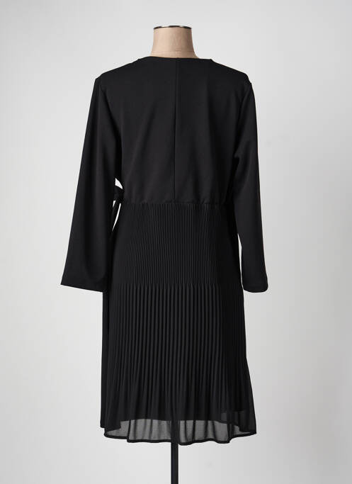 Robe mi-longue manches longues manches longues noir SIGNE NATURE femme