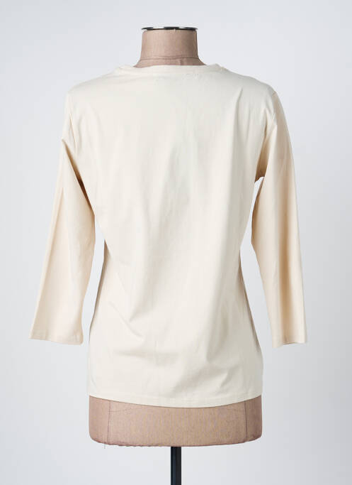 T-shirt sérigraphie avec strass manches 3/4 beige BETTY BARCLAY femme
