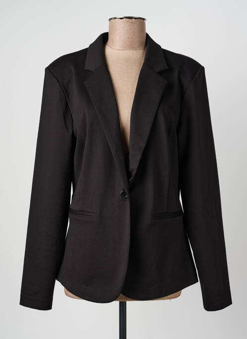 Veste casual col tailleur noir ICHI femme