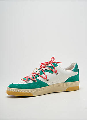 Baskets bout rond talon plat jusqu'à 3cm vert ZERO CENTCINQ femme