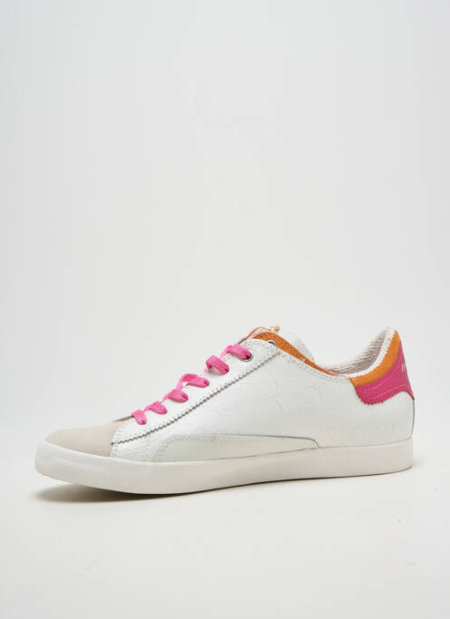 Baskets semelle amovible talon plat jusqu'à 3cm blanc ZERO CENTCINQ femme