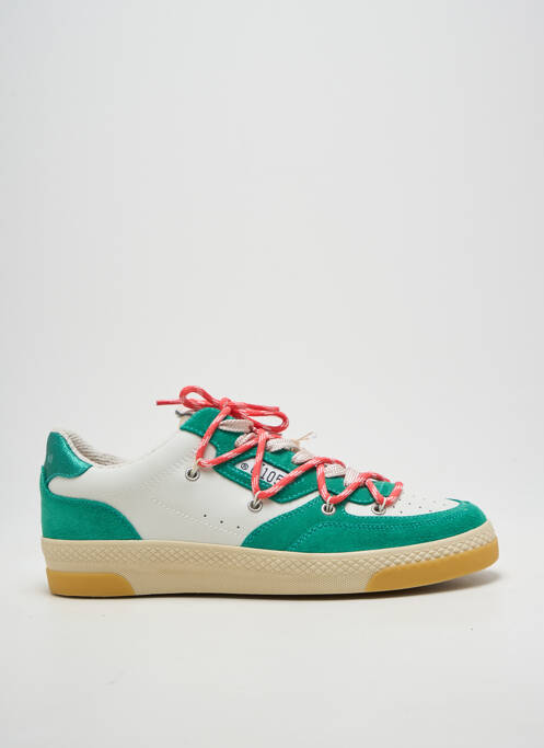 Baskets bout rond talon plat jusqu'à 3cm vert ZERO CENTCINQ femme