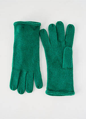 Gants stretch vert ABSOLUT CASHMERE femme