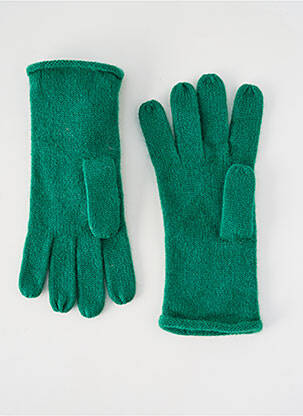 Gants stretch vert ABSOLUT CASHMERE femme