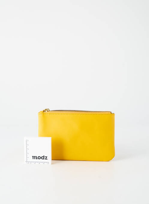 Porte-monnaie coutures renforcées jaune BECK SONDERGAARD femme