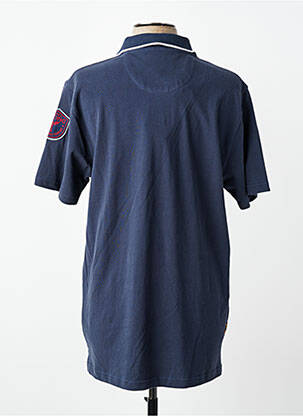 Polo coupe droite manches courtes bleu DAYTONA homme