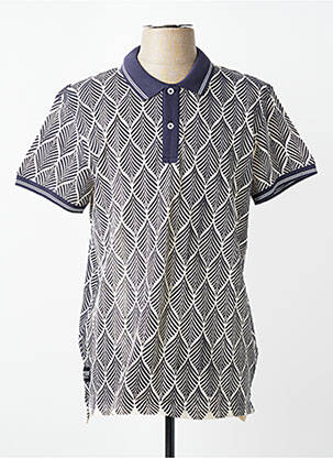 Polo coupe droite manches courtes bleu DAYTONA homme