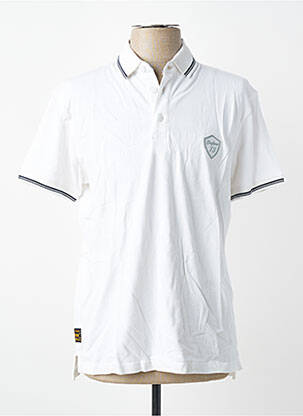 Polo coupe droite manches courtes blanc DAYTONA homme