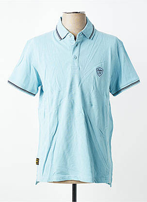 Polo coupe droite manches courtes bleu DAYTONA homme