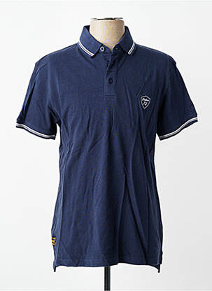 Polo coupe droite manches courtes bleu DAYTONA homme