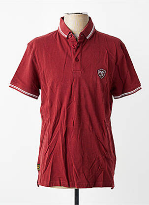 Polo coupe droite manches courtes rouge DAYTONA homme