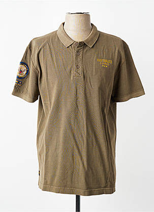 Polo coupe droite manches courtes vert DAYTONA homme