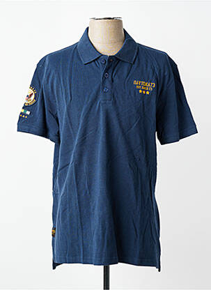 Polo coupe droite manches courtes bleu DAYTONA homme