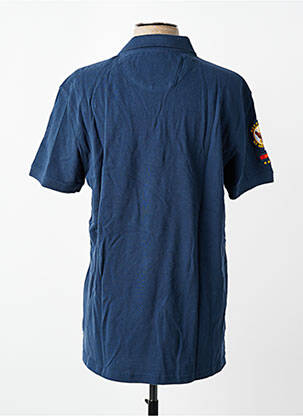 Polo coupe droite manches courtes bleu DAYTONA homme