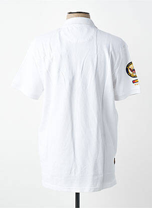 Polo coupe droite manches courtes blanc DAYTONA homme