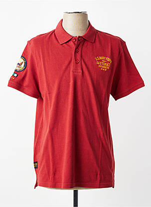 Polo coupe droite manches courtes rouge DAYTONA homme