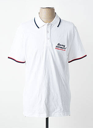 Polo stretch manches courtes blanc DAYTONA homme