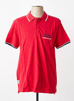 Polo coupe droite manches courtes rouge DAYTONA homme