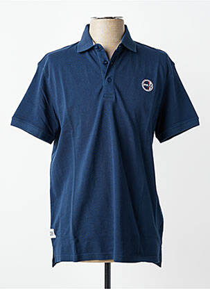 Polo coupe droite manches courtes bleu DAYTONA homme