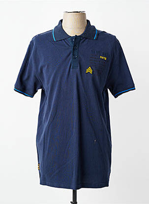 Polo stretch manches courtes bleu DAYTONA homme
