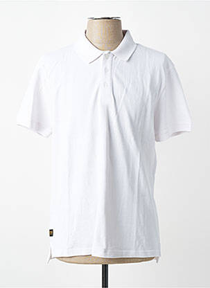 Polo stretch manches courtes blanc DAYTONA homme