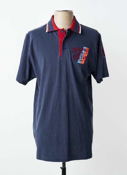 Polo stretch manches courtes bleu DAYTONA homme