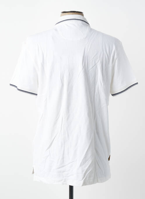 Polo stretch manches courtes blanc DAYTONA homme