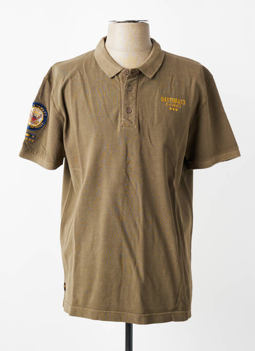 Polo stretch manches courtes vert DAYTONA homme