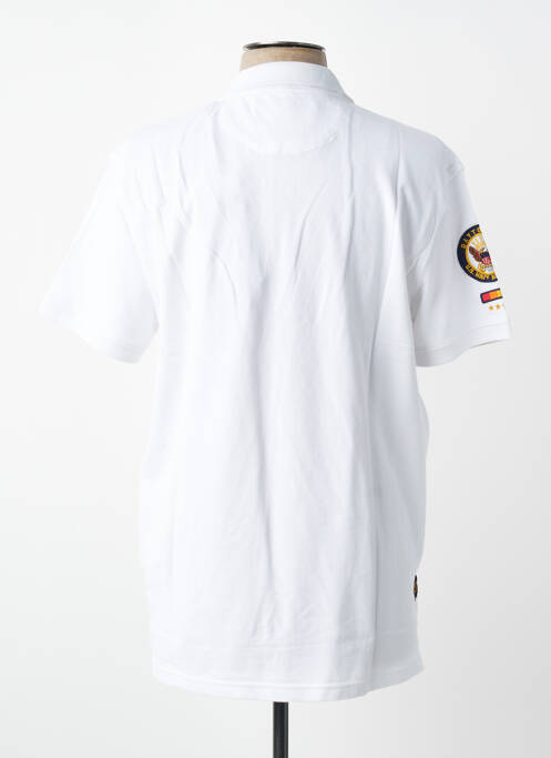 Polo stretch manches courtes blanc DAYTONA homme